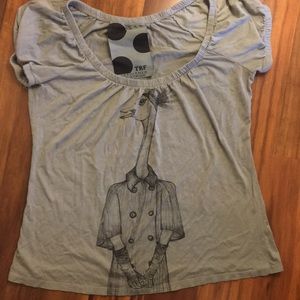 Bird Print Grey Shirt